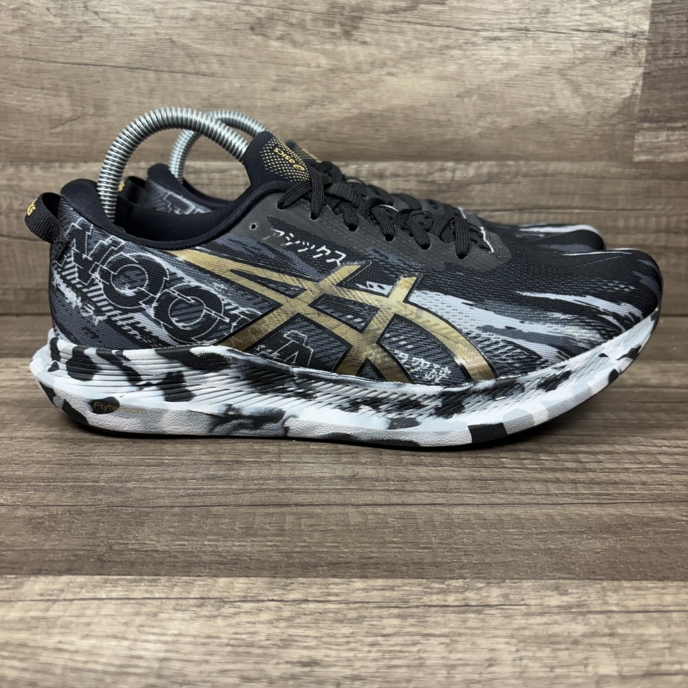 Asics Gel-Noosa Tri 13 Black Gold Womens US Size 9.5 1012A898 Running Shoes